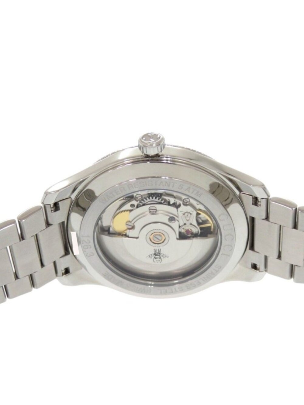 Gucci Eryx Date 126.3 Silver SS Automatic Watch - Picture 3 of 7
